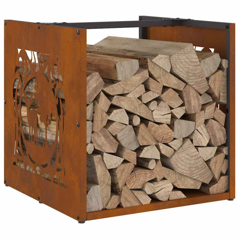Brennholzregal 40x40x40 cm Wetterfester Stahl