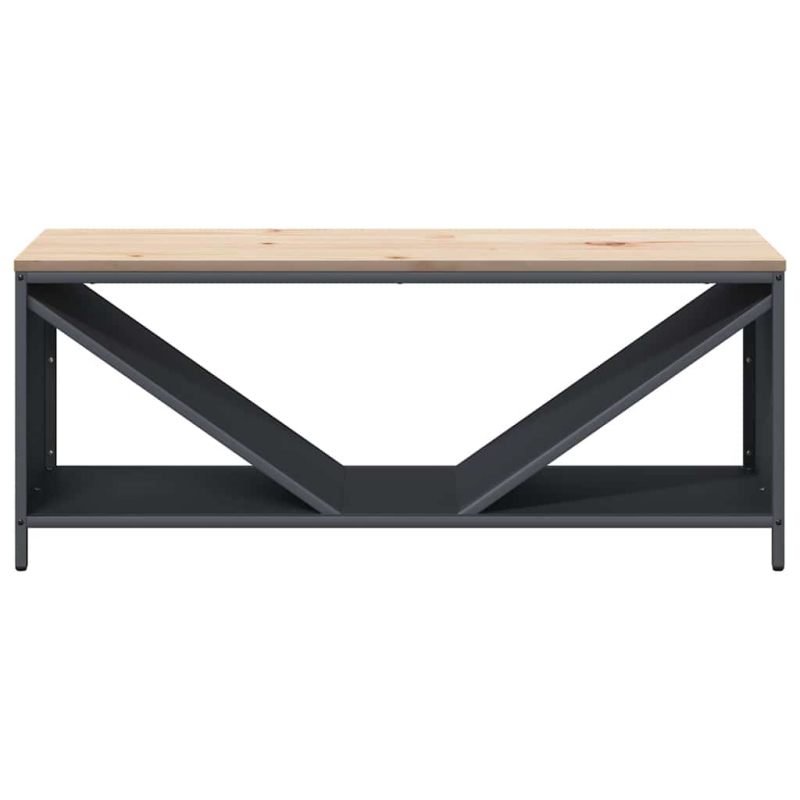 Brennholzregal mit Holzplatte Anthrazit 100,5x35,5x40 cm