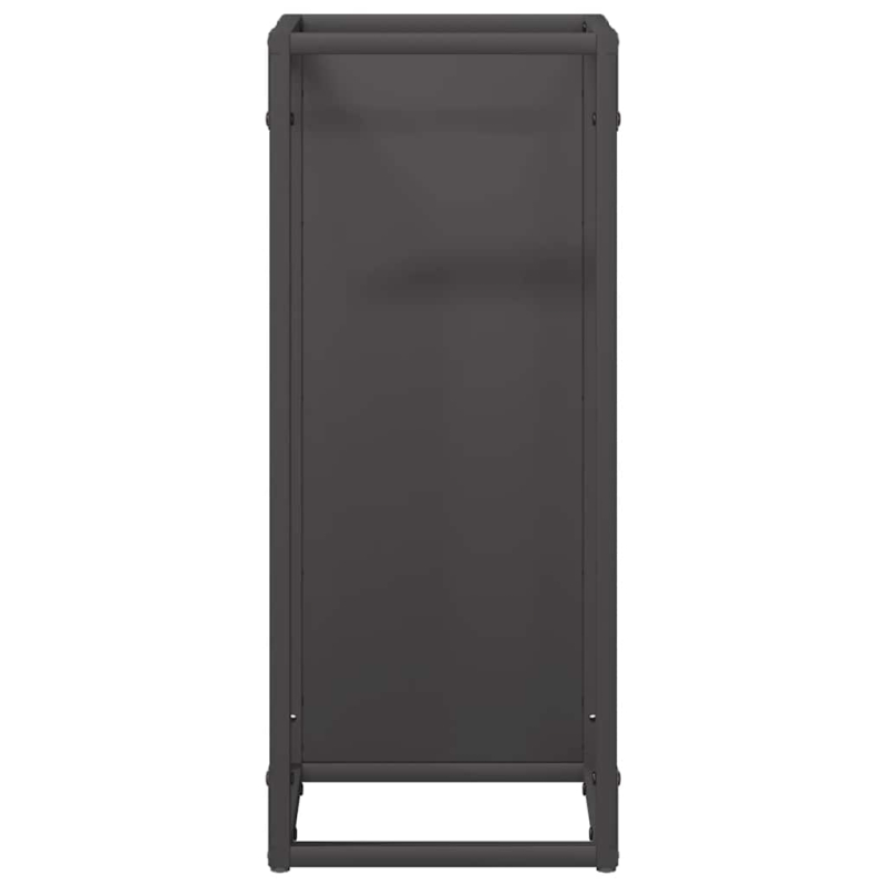 Brennholzregal Schwarz 25x25x60 cm Kaltgewalzter Stahl