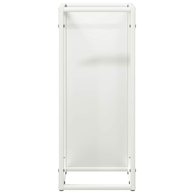 Brennholzregal Weiß 25x25x60 cm Kaltgewalzter Stahl
