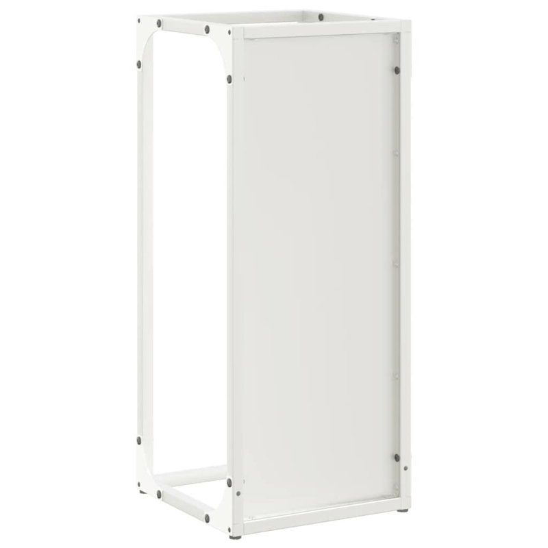 Brennholzregal Weiß 25x25x60 cm Kaltgewalzter Stahl