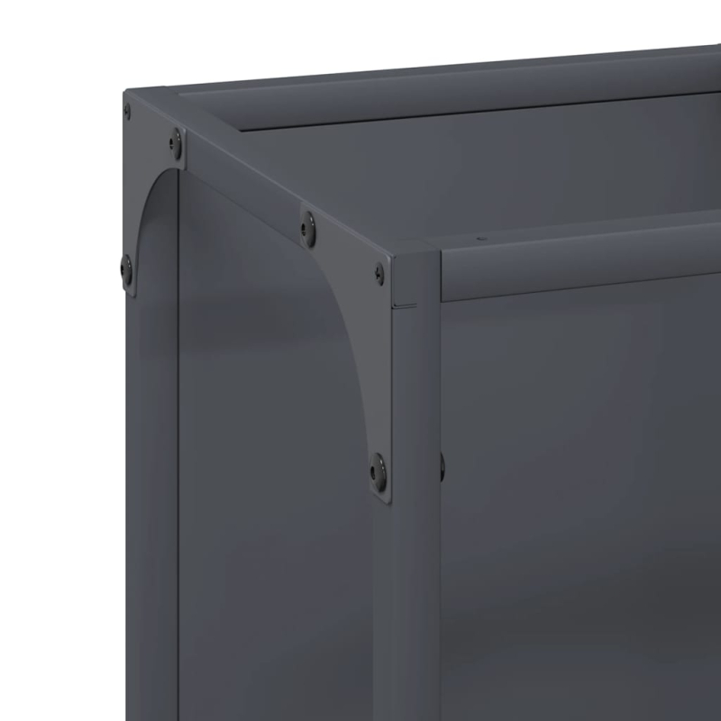 Brennholzregal Anthrazit 25x25x60 cm Kaltgewalzter Stahl