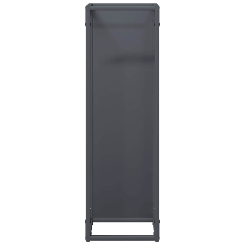 Brennholzregal Anthrazit 25x25x80 cm Kaltgewalzter Stahl