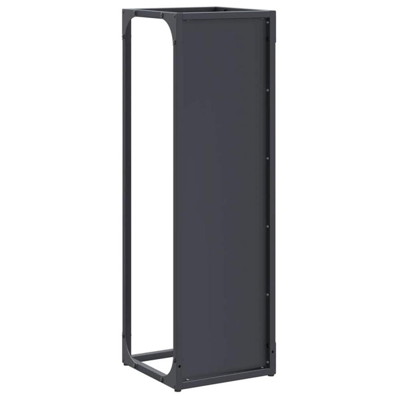 Brennholzregal Anthrazit 25x25x80 cm Kaltgewalzter Stahl