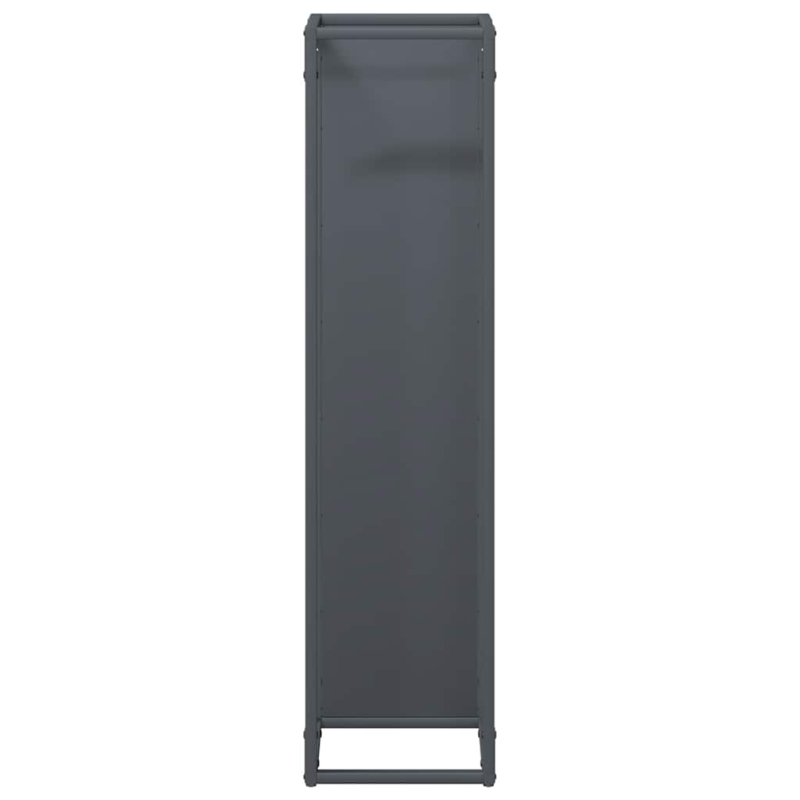 Brennholzregal Anthrazit 25x25x100 cm Kaltgewalzter Stahl