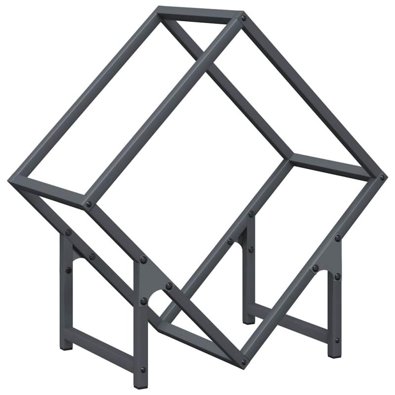 Brennholzregal Anthrazit 50x25x50 cm Kaltgewalzter Stahl
