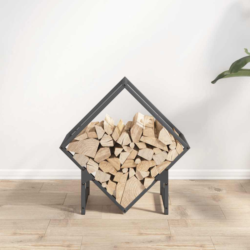 Brennholzregal Anthrazit 50x25x50 cm Kaltgewalzter Stahl