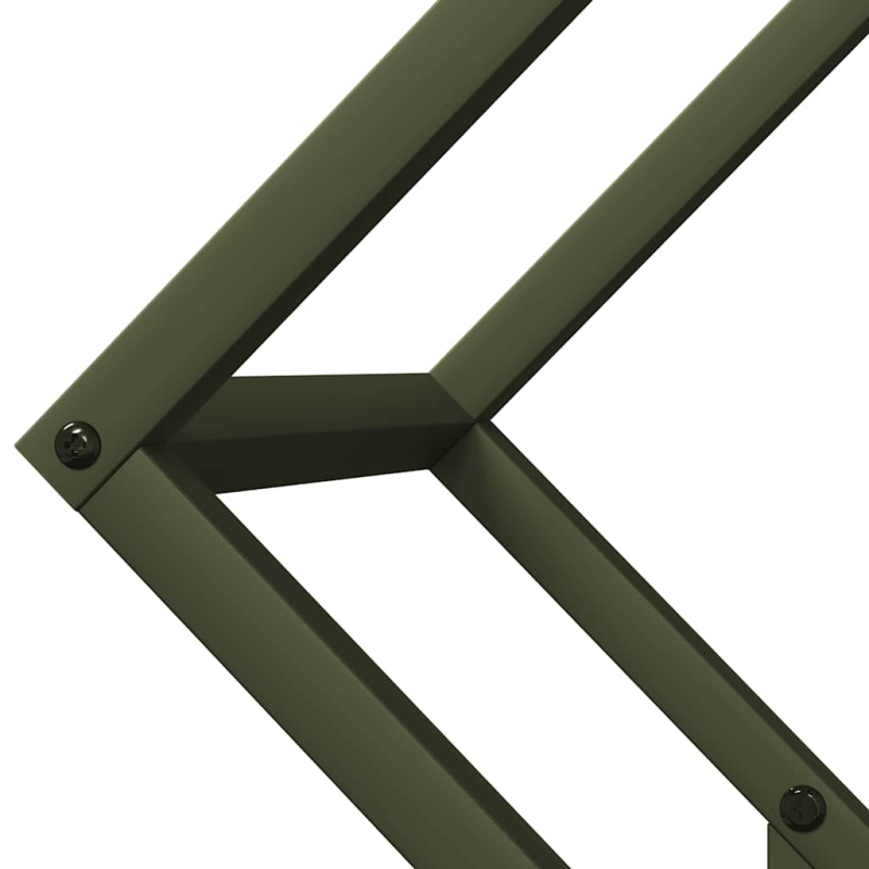 Brennholzregal Olivgrün 50x25x50 cm Kaltgewalzter Stahl