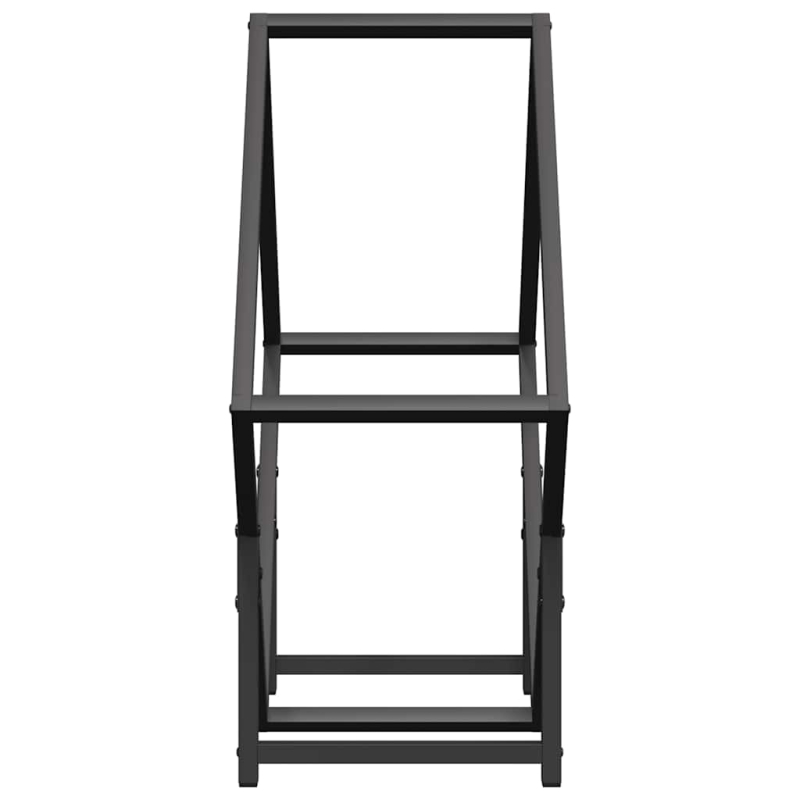 Brennholzregal Schwarz 60x25x60 cm Kaltgewalzter Stahl