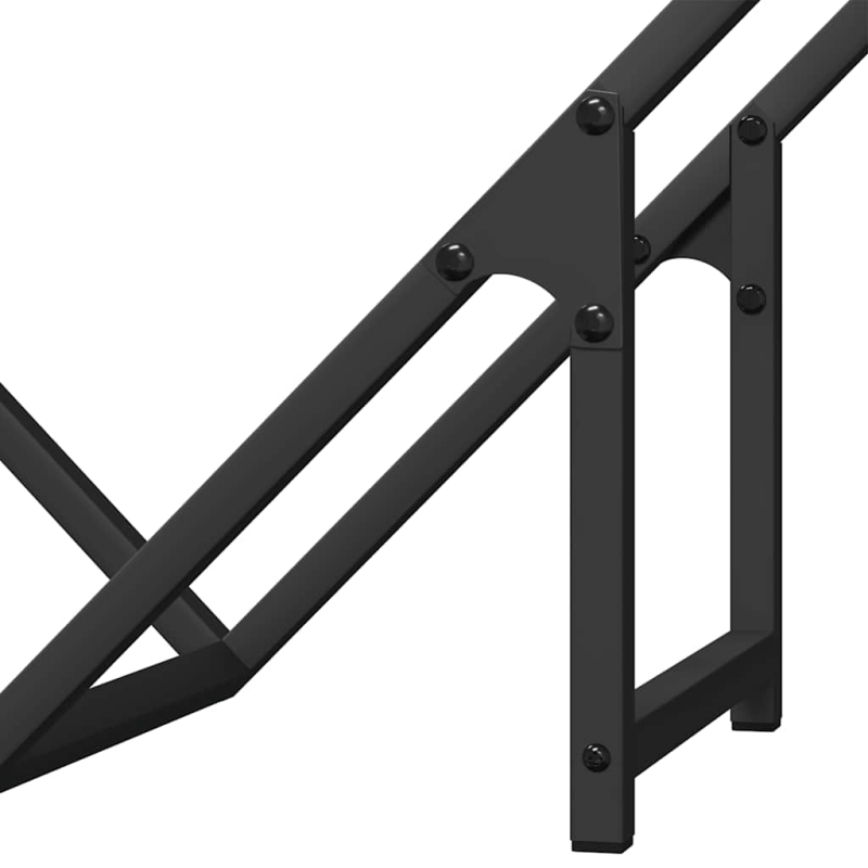 Brennholzregal Schwarz 60x25x60 cm Kaltgewalzter Stahl