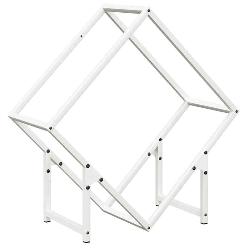 Brennholzregal Weiß 60x25x60 cm Kaltgewalzter Stahl