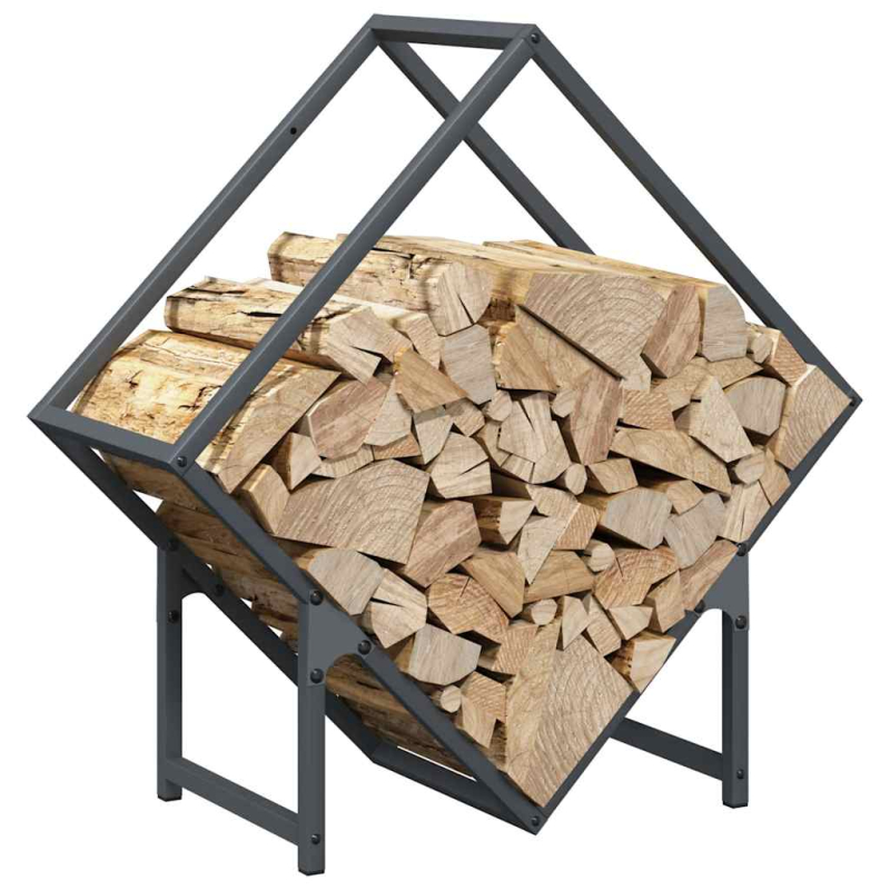 Brennholzregal Anthrazit 60x25x60 cm Kaltgewalzter Stahl