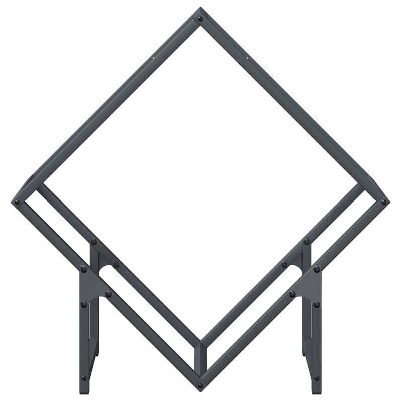 Brennholzregal Anthrazit 60x25x60 cm Kaltgewalzter Stahl