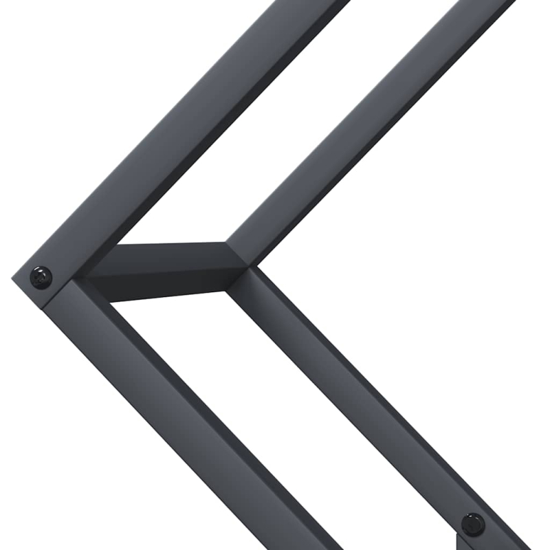 Brennholzregal Anthrazit 60x25x60 cm Kaltgewalzter Stahl