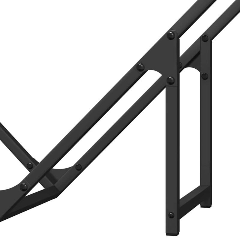 Brennholzregal Schwarz 80x25x80 cm Kaltgewalzter Stahl