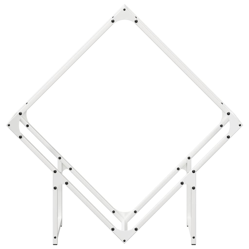 Brennholzregal Weiß 80x25x80 cm Kaltgewalzter Stahl