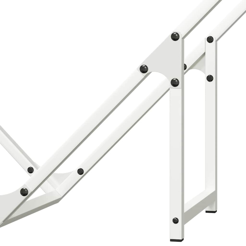Brennholzregal Weiß 80x25x80 cm Kaltgewalzter Stahl