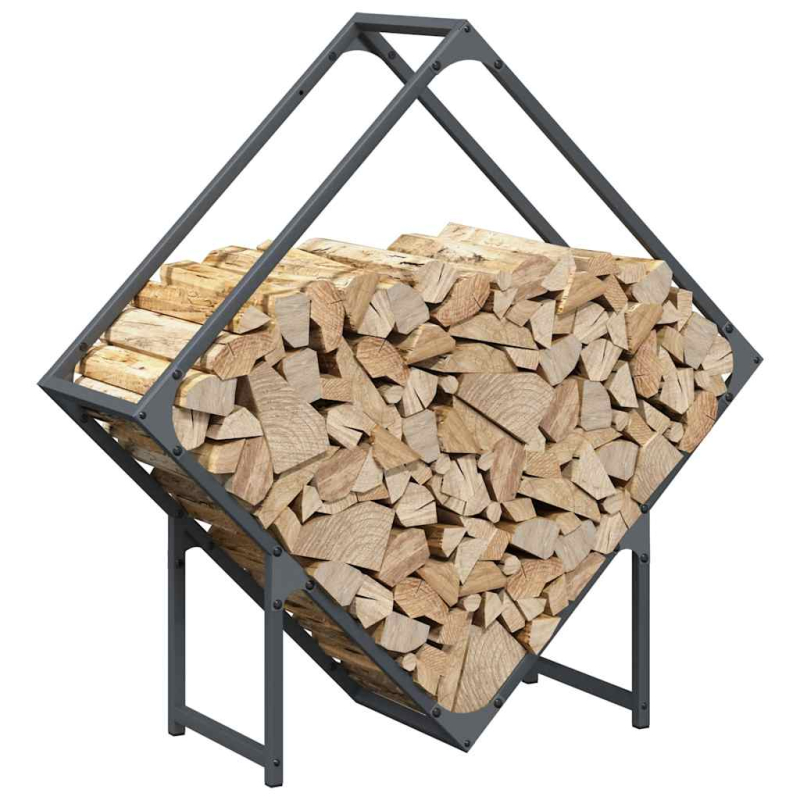 Brennholzregal Anthrazit 80x25x80 cm Kaltgewalzter Stahl