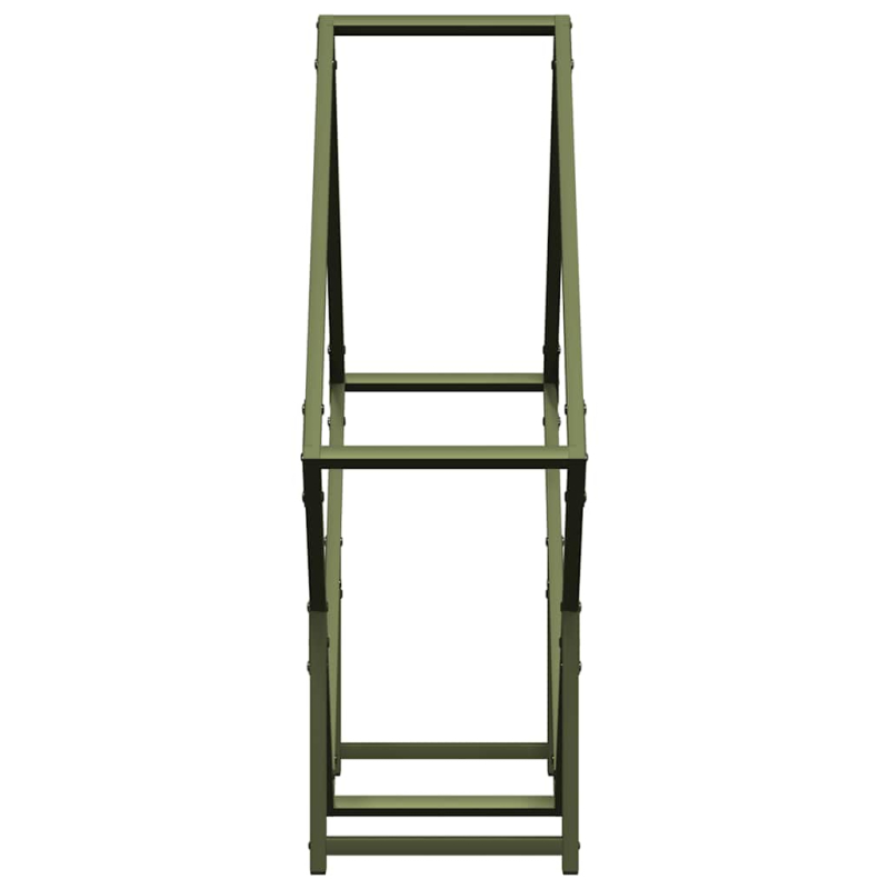 Brennholzregal Olivgrün 80x25x80 cm Kaltgewalzter Stahl