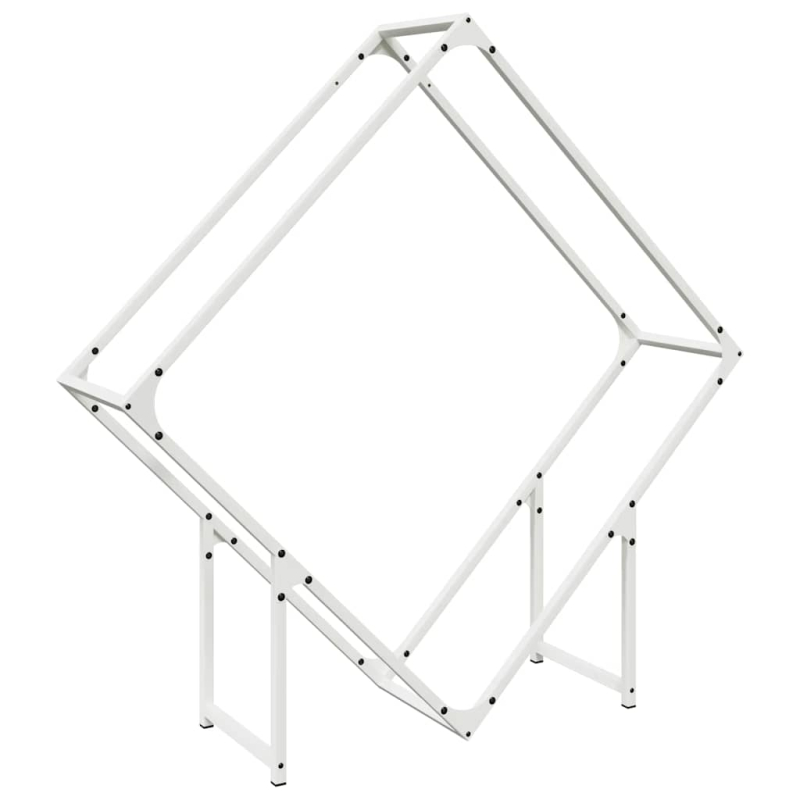 Brennholzregal Weiß 100x25x100 cm Kaltgewalzter Stahl