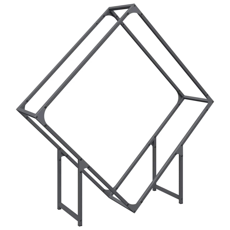 Brennholzregal Anthrazit 100x25x100 cm Kaltgewalzter Stahl