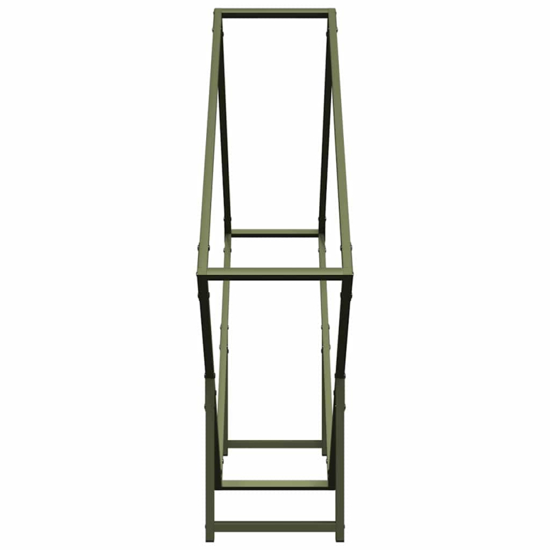 Brennholzregal Olivgrün 100x25x100 cm Kaltgewalzter Stahl