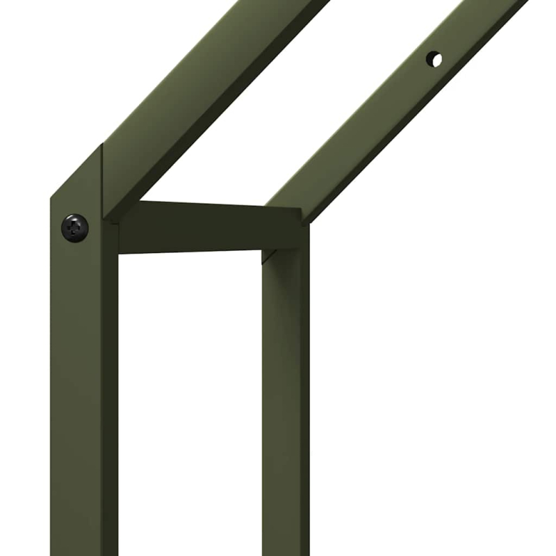 Brennholzregal Olivgrün 40x25x60 cm Kaltgewalzter Stahl