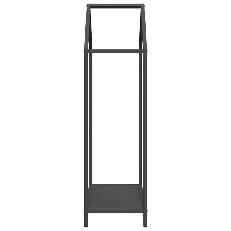 Brennholzregal Schwarz 40x25x90 cm Kaltgewalzter Stahl