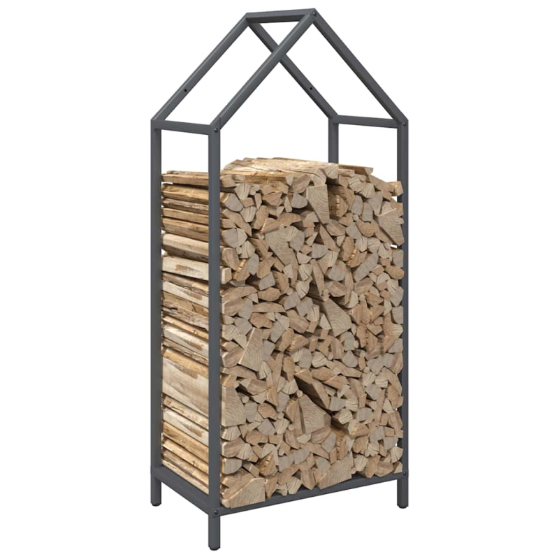 Brennholzregal Anthrazit 40x25x90 cm Kaltgewalzter Stahl