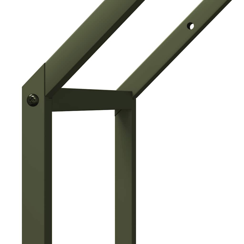 Brennholzregal Olivgrün 40x25x90 cm Kaltgewalzter Stahl