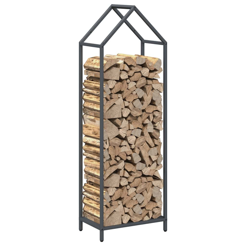 Brennholzregal Anthrazit 40x25x120 cm Kaltgewalzter Stahl
