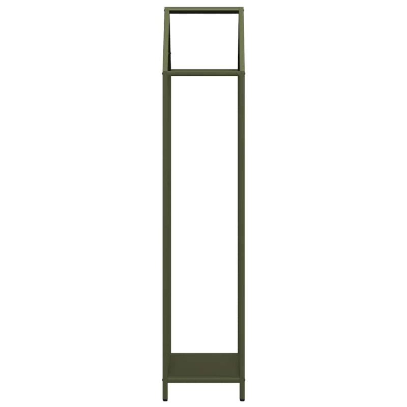 Brennholzregal Olivgrün 40x25x120 cm Kaltgewalzter Stahl