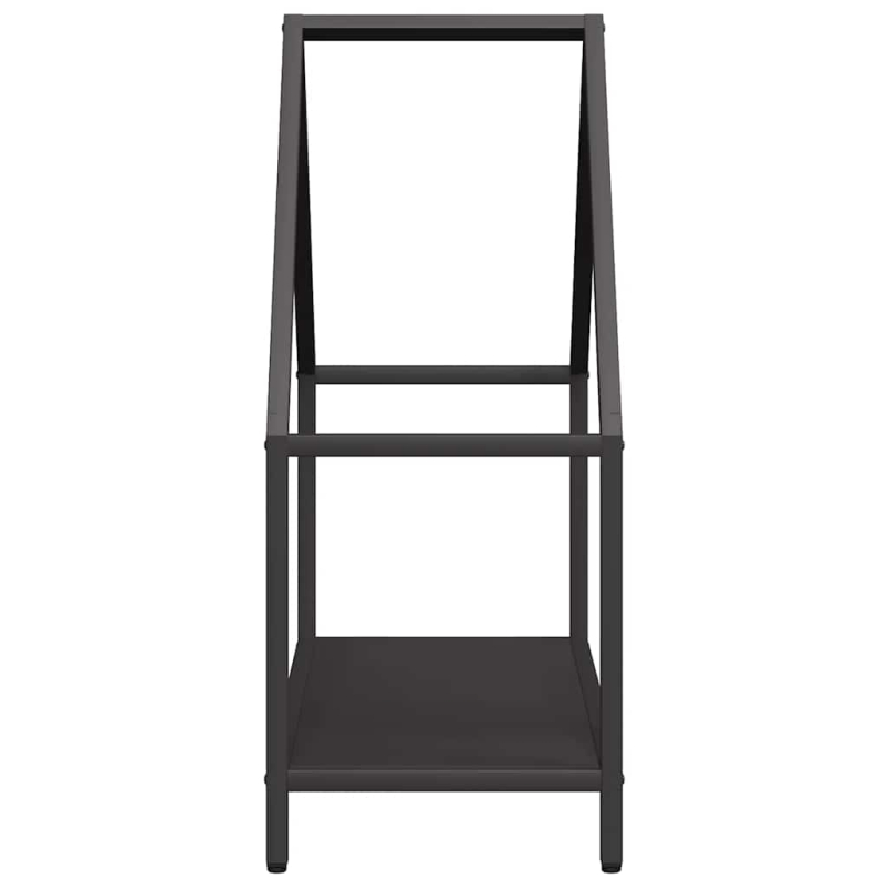 Brennholzregal Schwarz 60x25x60 cm Kaltgewalzter Stahl