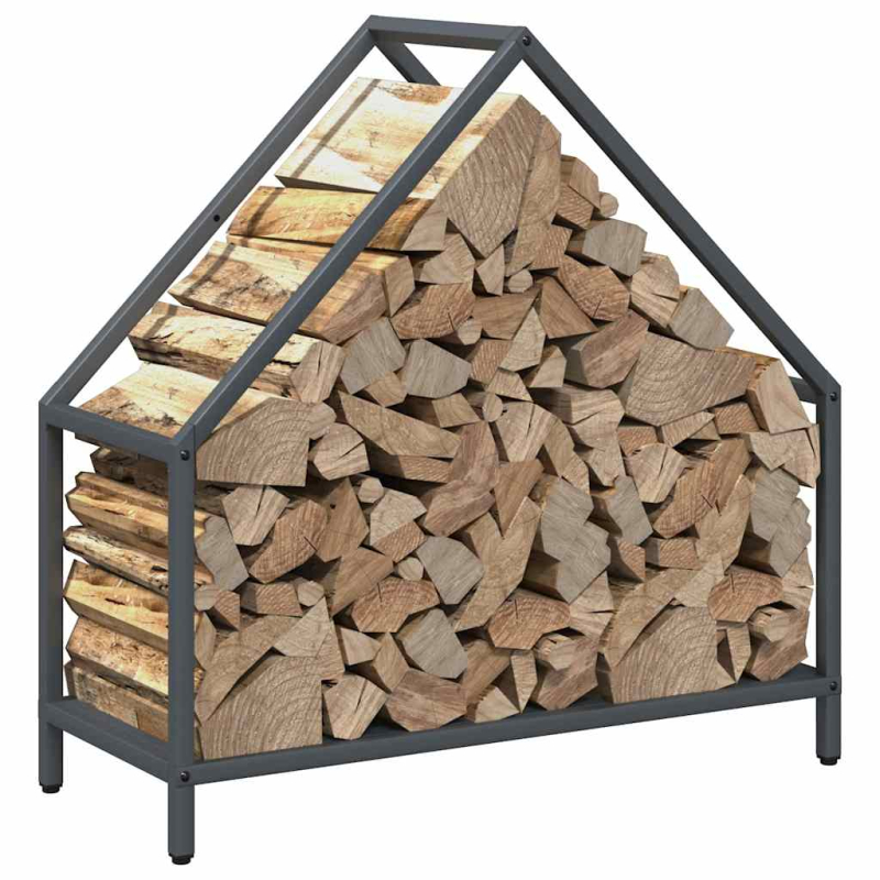Brennholzregal Anthrazit 60x25x60 cm Kaltgewalzter Stahl