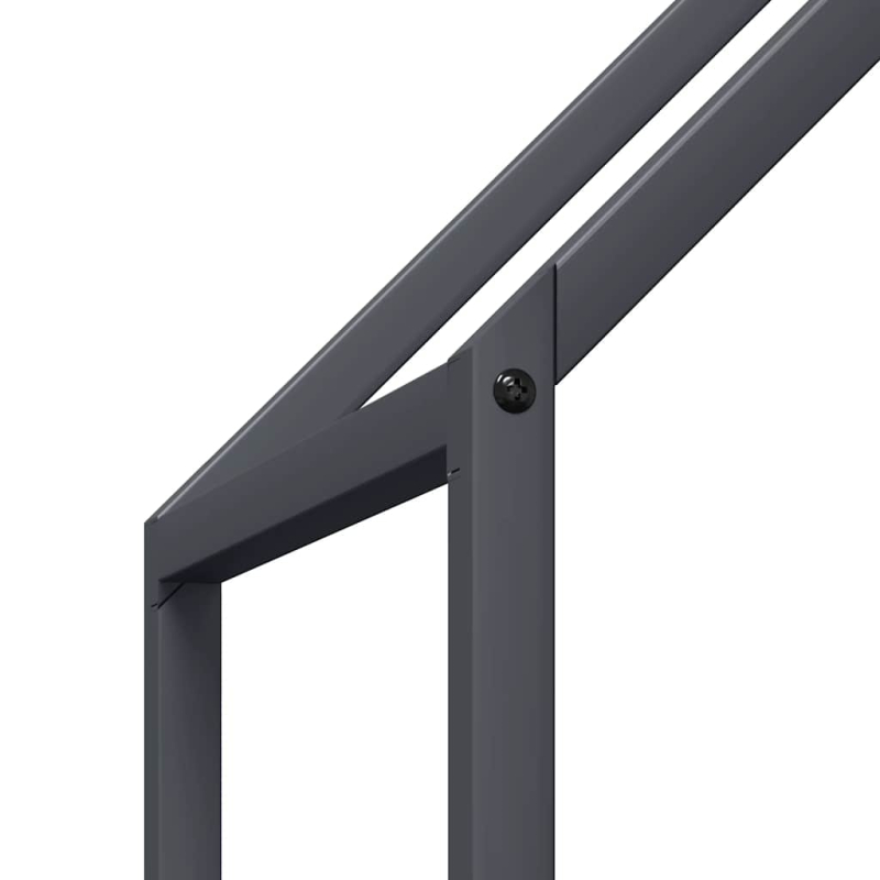 Brennholzregal Anthrazit 60x25x60 cm Kaltgewalzter Stahl