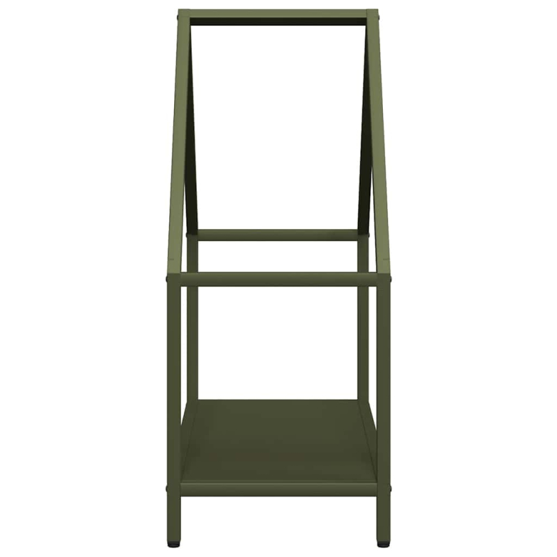 Brennholzregal Olivgrün 60x25x60 cm Kaltgewalzter Stahl