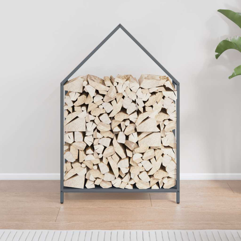 Brennholzregal Anthrazit 60x25x90 cm Kaltgewalzter Stahl