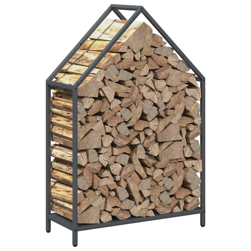 Brennholzregal Anthrazit 60x25x90 cm Kaltgewalzter Stahl
