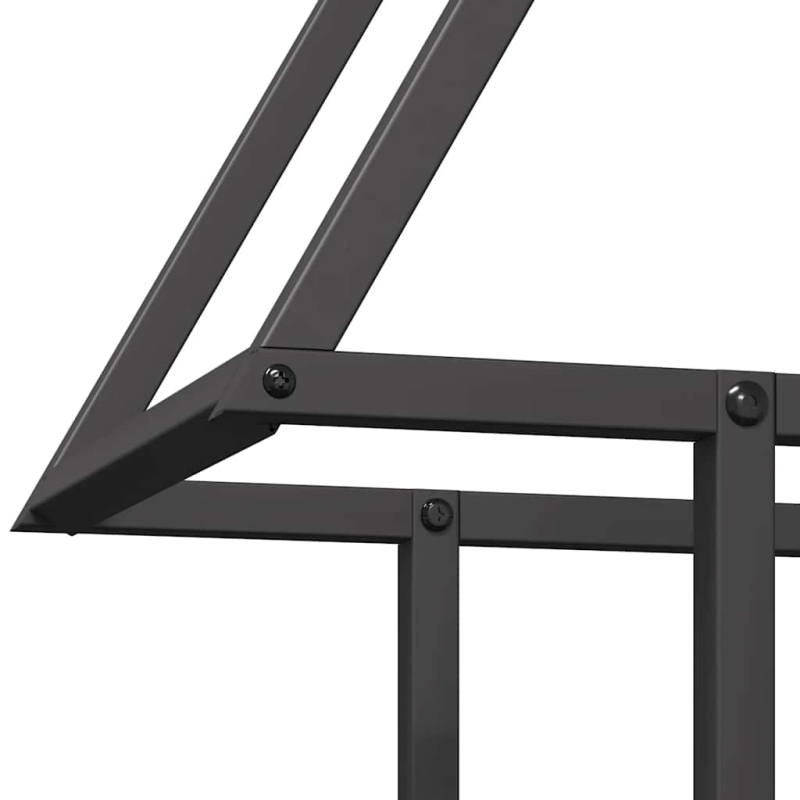 Brennholzregal Schwarz 50x25x60 cm Kaltgewalzter Stahl