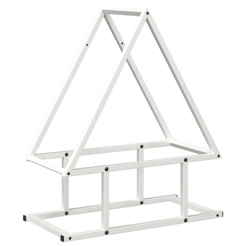 Brennholzregal Weiß 50x25x60 cm Kaltgewalzter Stahl