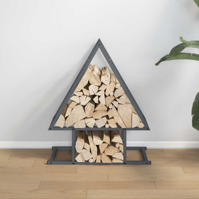 Brennholzregal Anthrazit 50x25x60 cm Kaltgewalzter Stahl