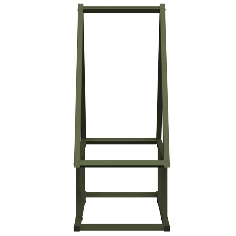 Brennholzregal Olivgrün 50x25x60 cm Kaltgewalzter Stahl