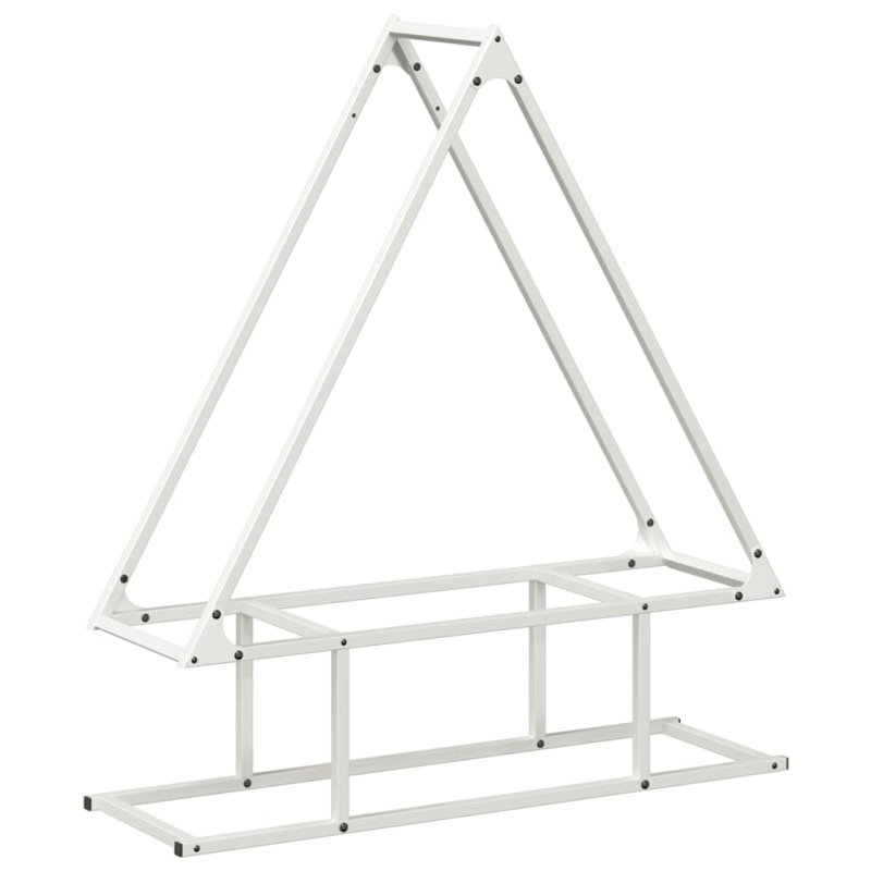 Brennholzregal Weiß 80x25x90 cm Kaltgewalzter Stahl
