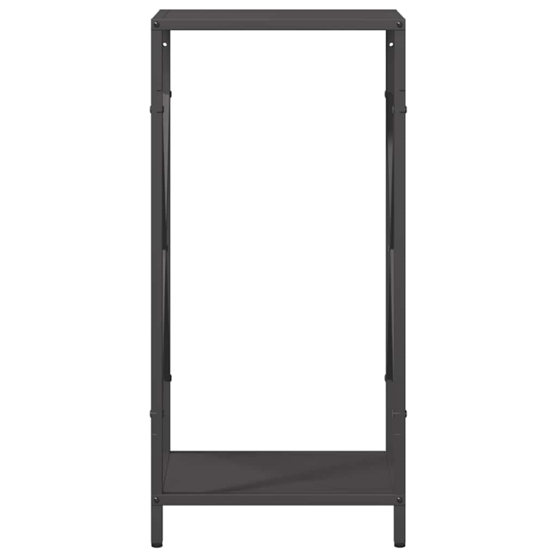 Brennholzregal Schwarz 34x25x70 cm Kaltgewalzter Stahl