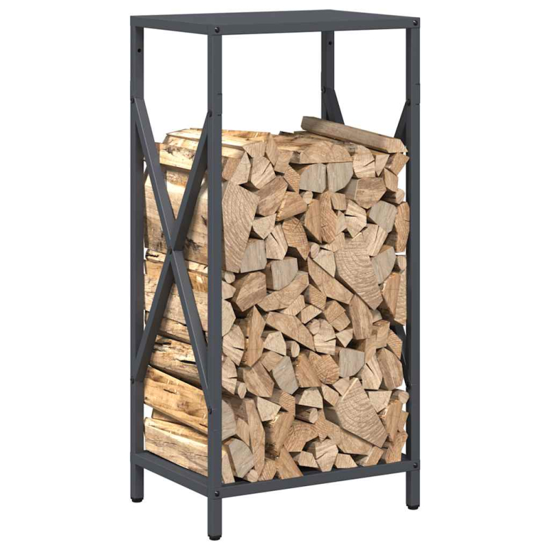 Brennholzregal Anthrazit 34x25x70 cm Kaltgewalzter Stahl