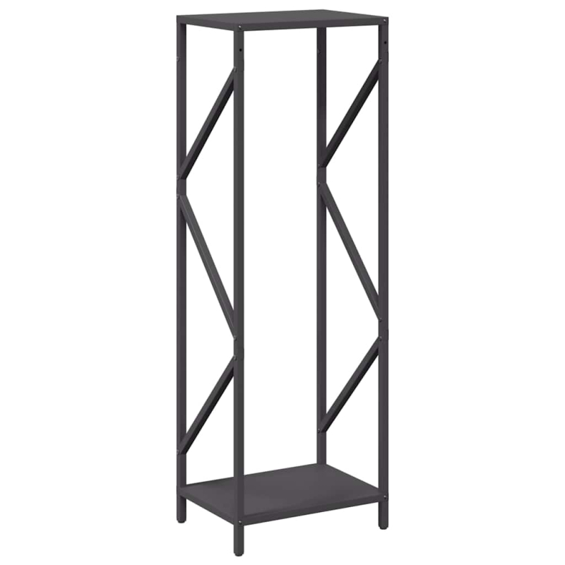 Brennholzregal Schwarz 34x25x100 cm Kaltgewalzter Stahl