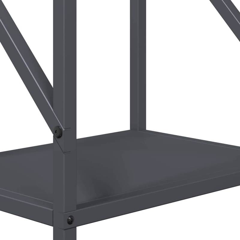 Brennholzregal Anthrazit 34x25x100 cm Kaltgewalzter Stahl