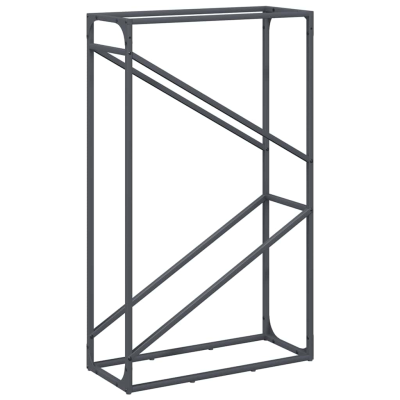 Brennholzregal Anthrazit 60x25x100 cm Kaltgewalzter Stahl