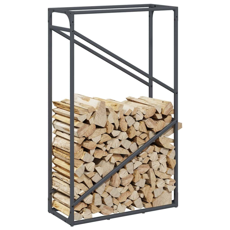 Brennholzregal Anthrazit 60x25x100 cm Kaltgewalzter Stahl