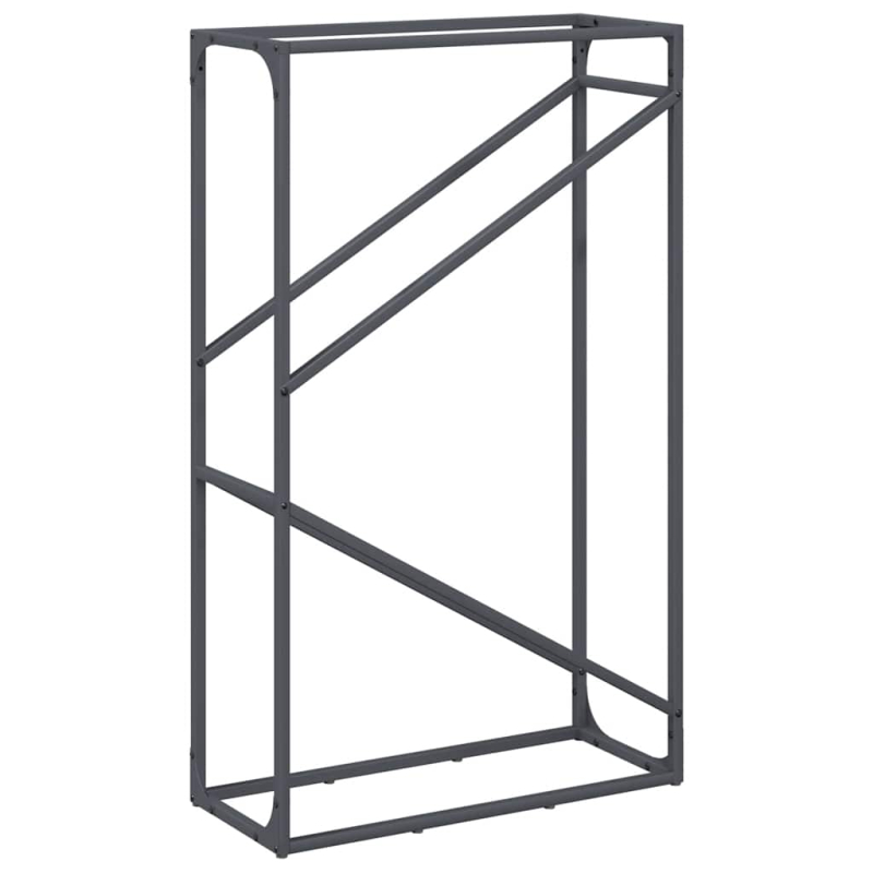 Brennholzregal Anthrazit 60x25x100 cm Kaltgewalzter Stahl
